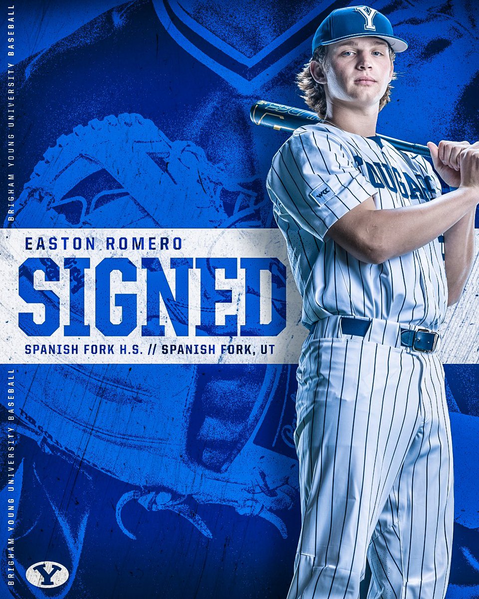 BYUBaseball's tweet photo. Welcome to the Family @eastonromero7!! https://t.co/CIxmlNgzcU