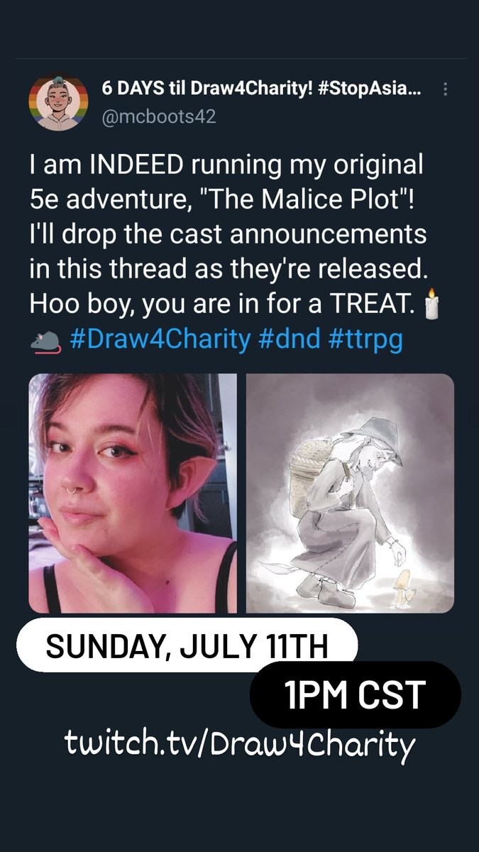 mcboots42's tweet photo. the cteam drew me back to dnd when I nearly dropped it forever. the fandom put a roof over my head when I was homeless in 2018. now, 3 yrs later, I've written dnd books and our charity has raised over $17.6k for Child's Play 🤘 SO WILD.

cteam changed my life. 💛

#cteamgoodbye https://t.co/kRmLzjA0yG