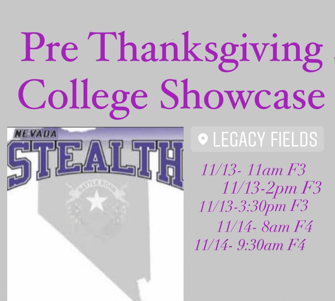 Pre Thanksgiving Showcase this weekend in Tracy CA! <a href="/UNLVSoftball/">UNLV Softball</a> <a href="/kfox29/">Mr. Fox</a> <a href="/EmilyVincent12/">Emily Vincent</a> <a href="/PacificSoftball/">Pacific Softball</a> <a href="/ChicoStateSB/">Chico State Softball</a> <a href="/UtahStateSoftba/">Utah State Softball</a> <a href="/BroncoSportsSB/">Boise State Softball</a> <a href="/BaylorSoftball/">Baylor Softball</a> <a href="/SacStSoftball/">Sacramento State Softball</a> <a href="/IdahoStateSB/">Idaho State Softball</a>