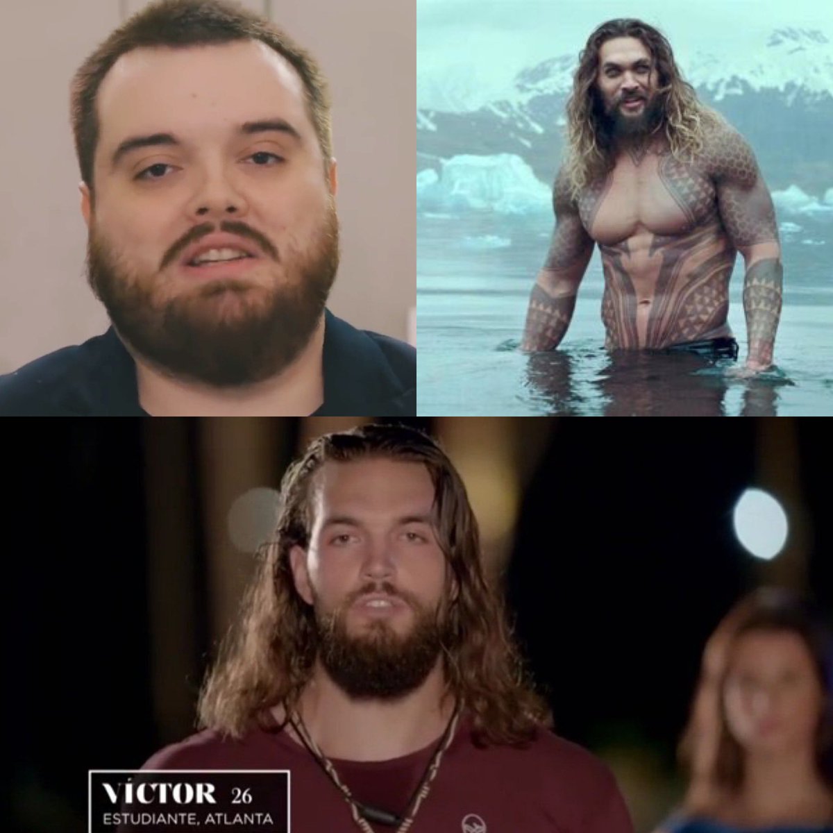 Joannete5's tweet photo. Si sumas Aquaman + @IbaiLlanos te sale Victor #LaIslaDeLasTentaciones1 https://t.co/rYGgdi2Ngd