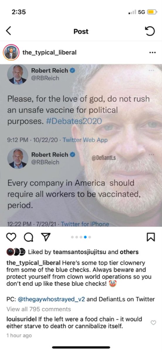 dogjitsu89's tweet photo. @RBReich Please stop with politics. You’re what’s wrong with this country https://t.co/ooaD4ZQmev