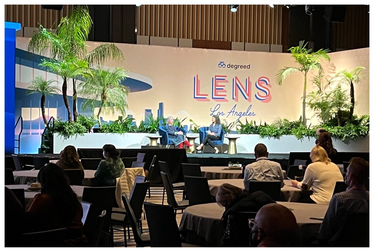 How to make learning a business imperative? Thanks ⁦<a href="/mollynagler/">Molly Nagler</a>⁩ of ⁦<a href="/PepsiCo/">PepsiCo</a>⁩ for the great conversation on the #DegreedLENS stage! Key takeaway: PARTNER w/business stakeholders and set goals/track impact.