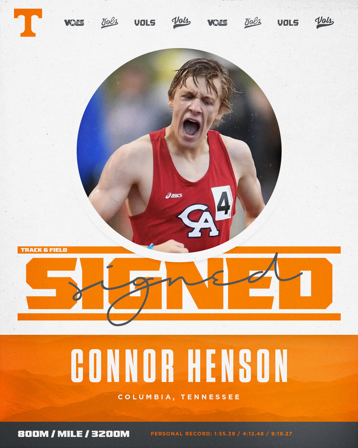 Tennessee Track & Field/XC on Twitter "It's time to Connor