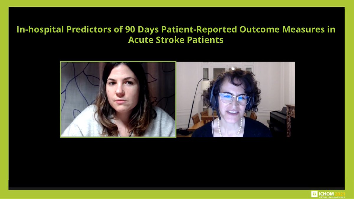 ICHOM_ORG's tweet photo. A wonderful discussion with Ester Sanchez Gavilan about In-hospital Predictors of 90 Days Patient-Reported Outcome Measures in Acute Stroke Patients.#ichomcongress2021 #ICHOMVLS #healthcare #PROMs #VBHC #Outcomes #Measurement https://t.co/A01j9FWguh