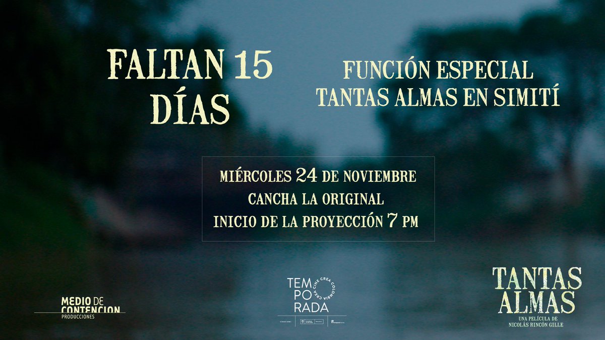 TantasAlmas's tweet photo. De la mano de la Temporada Cine Crea Colombia llega #tantasalmas a Simití, sur de Bolívar. El pueblo que le abrió las puertas a esta historia y permitió que se hiciera realidad 🌌 @Proimagenes @mincultura 

#cinecolombiano #simiti #cine #comunidad #pelicula #Colombia https://t.co/RrfDJY7xfh