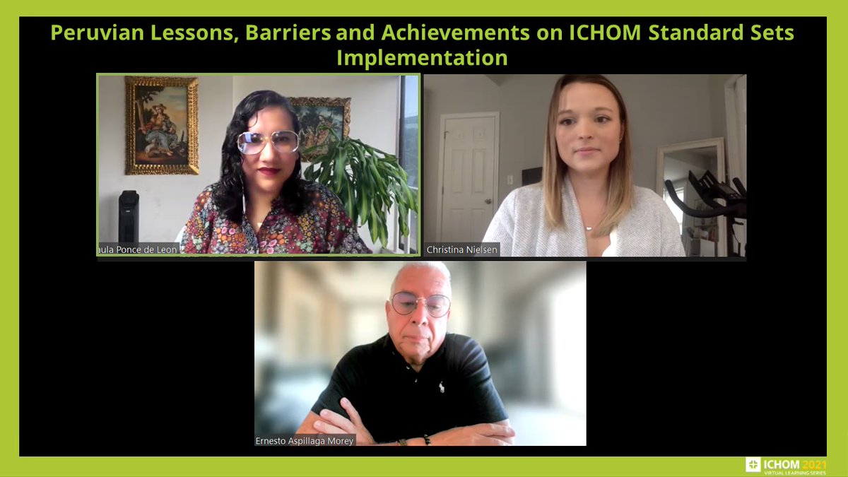 ICHOM_ORG's tweet photo. Thank you to Paula Gabriela Ponce de León and Dr. Ernesto Aspillaga Morey for an interesting session about Peruvian Lessons, Barriers and Achievements on ICHOM Standard Sets Implementation at our ICHOM Global Virtual Congress 2021.#ichomcongress2021 #ICHOMVLS #healthcare #PROMs https://t.co/OsOTsZbZk4