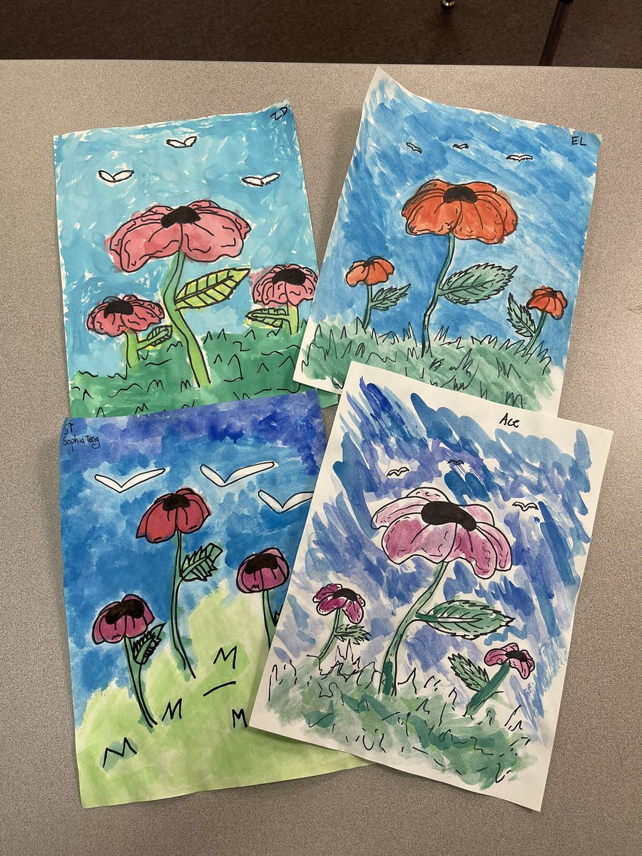 Remembrance Day watercolour poppies♥️