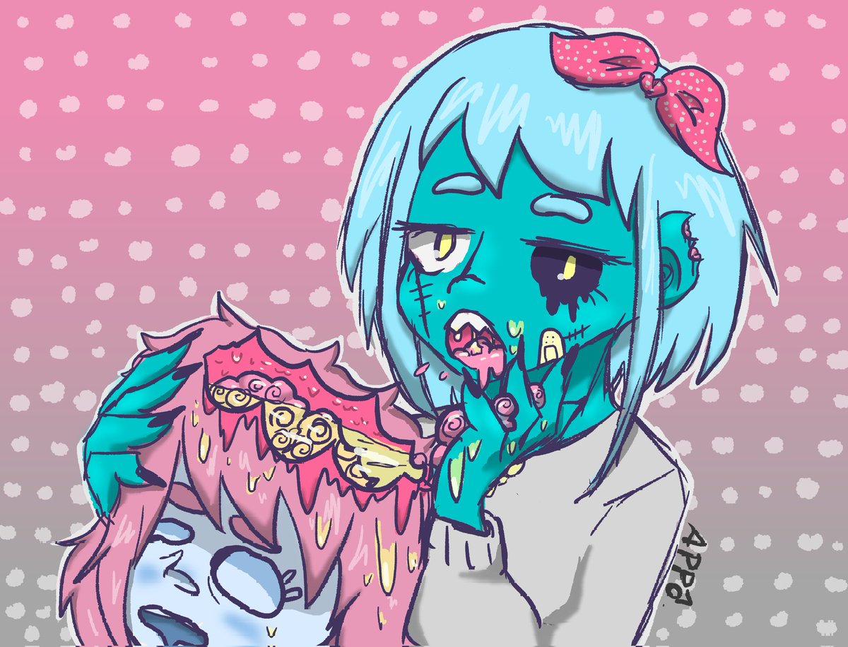 Candy_Wool0's tweet photo. Zombie girl mukbang! ✨💖🧠
#ArtistOnTwitter #art #zombie #zombiegirl #kawaiigore #gore #gorekawaii #cute #cutezombie #digitaldrawing https://t.co/QnUYmEjFMD