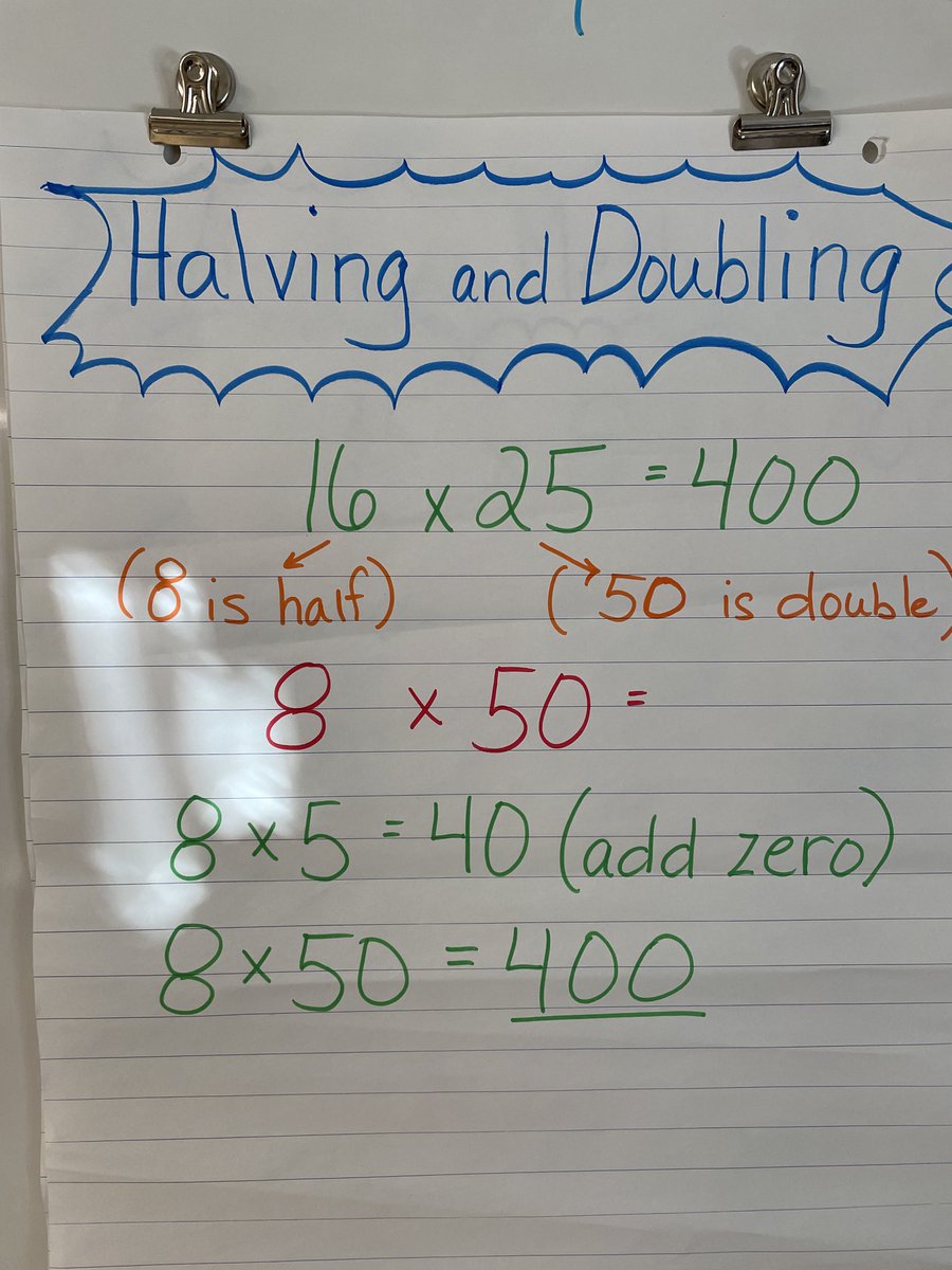 SPrychidny's tweet photo. We’ve been practicing our multiplication strategies this week. It’s amazing to think we can solve in so many different ways because we know that we all see numbers differently!! 🔢✏️✖️✅
⁦@StBeneHCDSB⁩ #mentalmath #partialproduct #halvesanddoubles https://t.co/CFMOD5IRqe