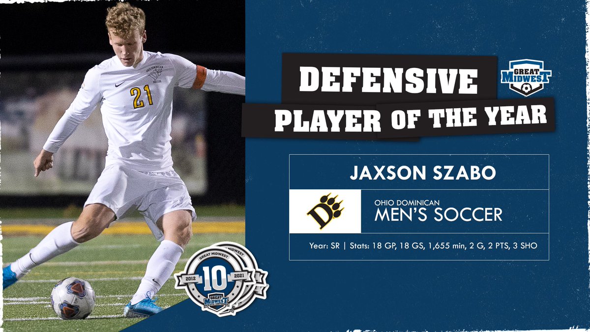 GreatMidwestAC's tweet photo. 2021 #GreatMidwest Defensive Player of the Year: Jaxson Szabo, ODU https://t.co/Ld1u1dA3bV