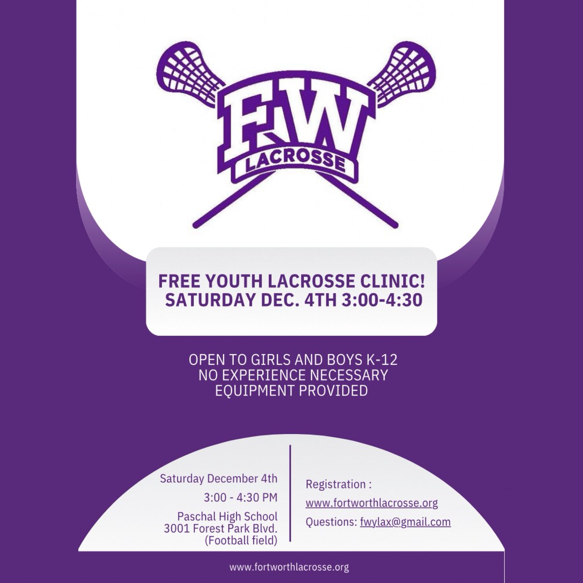 FWYLAX's tweet photo. Join us! bring your friends! https://t.co/paWWEdRNLb