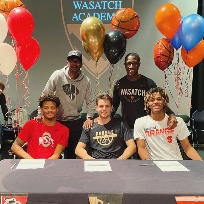 WATigers's tweet photo. 🎉Congratulations to Class of ‘22 athletes @roddy_gayle @CamdenHeide @_chrisbunch who signed with three great D1 basketball programs today!
@OhioStateHoops @BoilerBall @Cuse_MBB
@WATigersBB #NationalSigningDay #wasatchacademy #Ballislife @NIBCOfficial @WhosNextHS https://t.co/BbvkNOuSWd