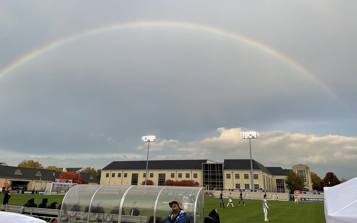 Proof God is a soccer fan and watching the <a href="/AAConference/">American AthleticCon</a> soccer championship <a href="/TulsaHurricane/">Tulsa Golden Hurricane</a> tonight!