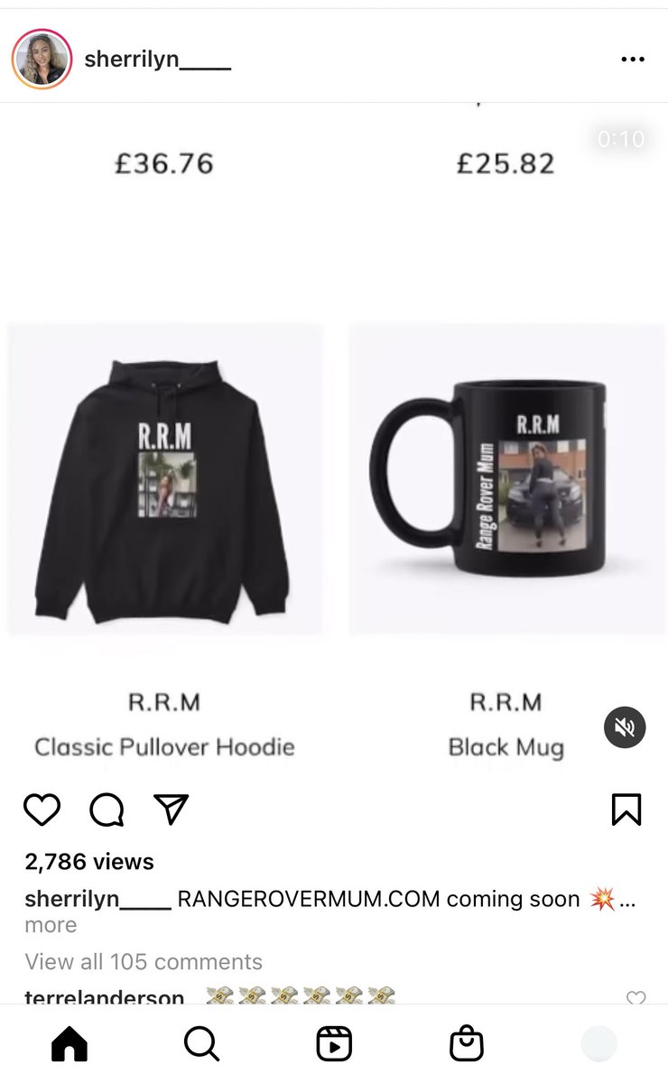 copyandcraft's tweet image. The Range Rover mum is now selling her own merch (look at the prices😩). Look at the comments from UK dons