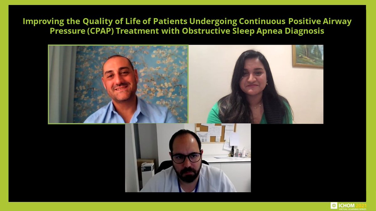 ICHOM_ORG's tweet photo. Thank you to Dr. David Rudilla and Prof. Pedro Landete Rodriguez for a fantastic discussion about Improving the Quality of Life of Patients Undergoing Continuous Positive Airway Pressure (CPAP) Treatment with Obstructive Sleep Apnea Diagnosis #ichomcongress2021 #ICHOMVLS https://t.co/KmG7o6Fos8