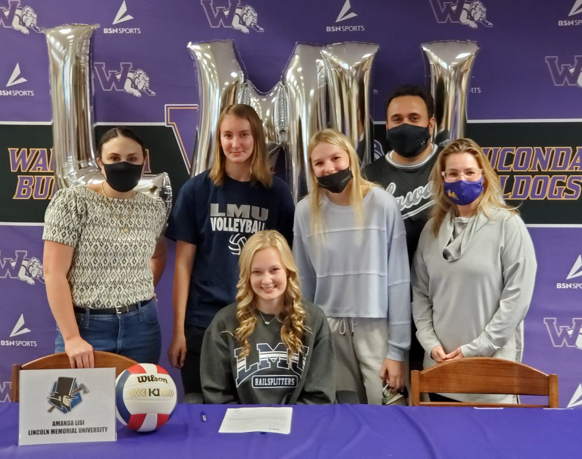 GoWHSVolleyball's tweet photo. @AmandaLisi1 Thank you for 4 years of dedication to the WHS volleyball program. Good luck plying volleyball and track at Lincoln Memorial University.  They are lucky to have you! 💜🏐💛 https://t.co/E6XqujaQXi