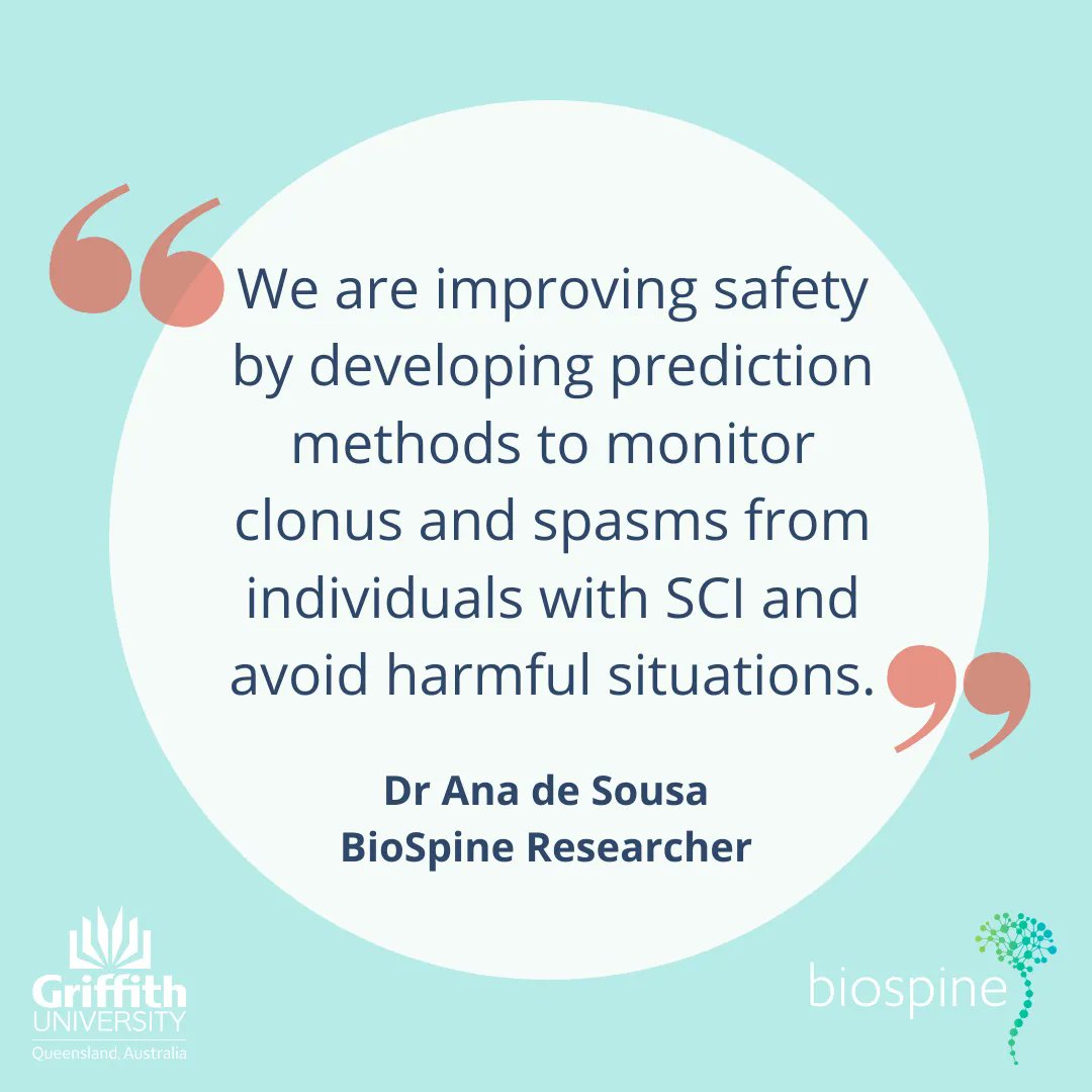 ProjectBiospine's tweet photo. "We are improving #safety by developing prediction methods to monitor #clonus and #spasms from individuals with #SCI and avoid harmful situations."
@ProjectBiospine researcher @anacsousa explains the safety mechanisms in the BioSpine system. https://t.co/85NUq9crWC