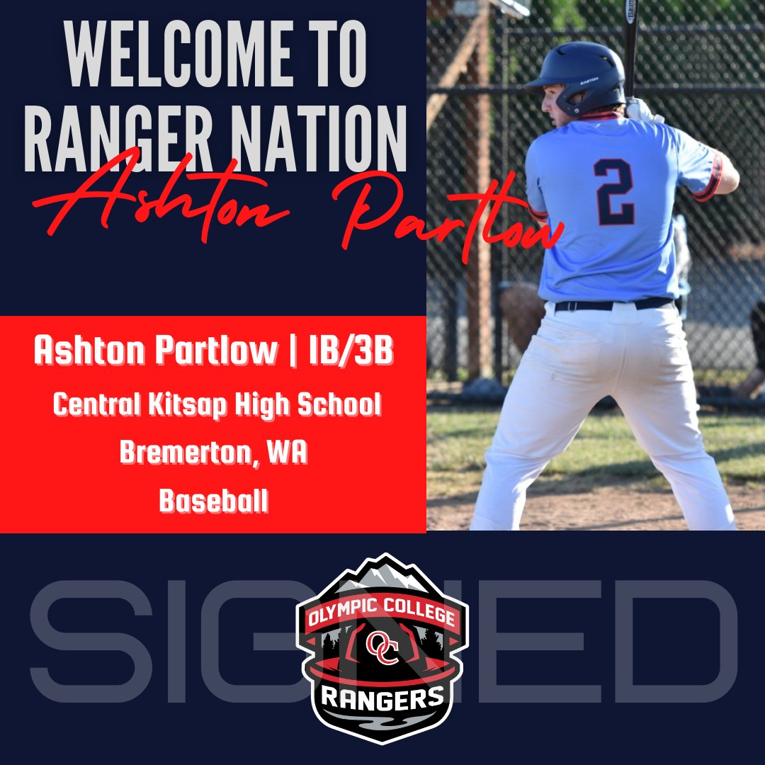 Welcome to #RangerNation Ashton Partlow! Ashton hails from Central Kitsap HS and will compete with Baseball. 

Welcome Ashton!

#NWACsignee #2022signee #GoRangers