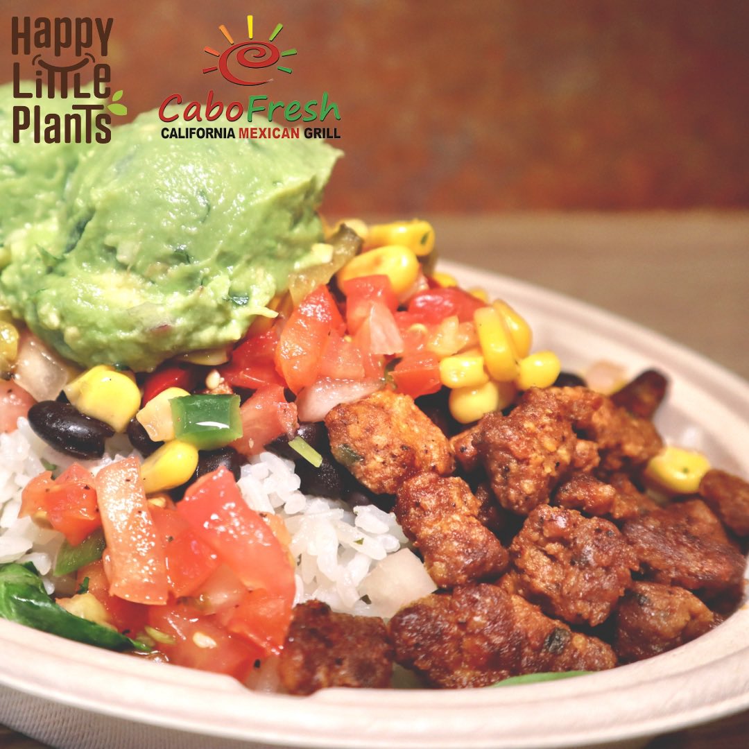 New HAPPY LITTLE PLANTS® Plant-Based Vegan Chorizo items now available @ all Cabo Fresh locations, online at Cabofreshmex.com &amp; for delivery via 3rd party delivery services. #freshisbetter #cabo #cabofresh #vegan #plantbased #LongIsland