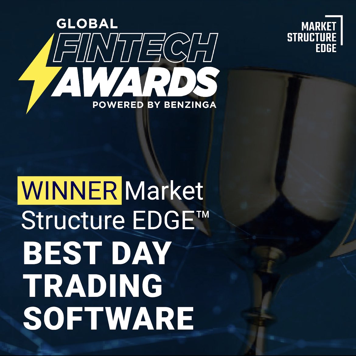 EdgeStructure's tweet image. @Benzinga named @EdgeStructure Best Day Trading Software at the Global Fintech Awards Nov. 9th in New York City 

#DayTrading #SwingTrading #Stocks #EDGEMob #MarketStructure #TakeGainsNotChances #Fintech #FintechAwards #BZAwards