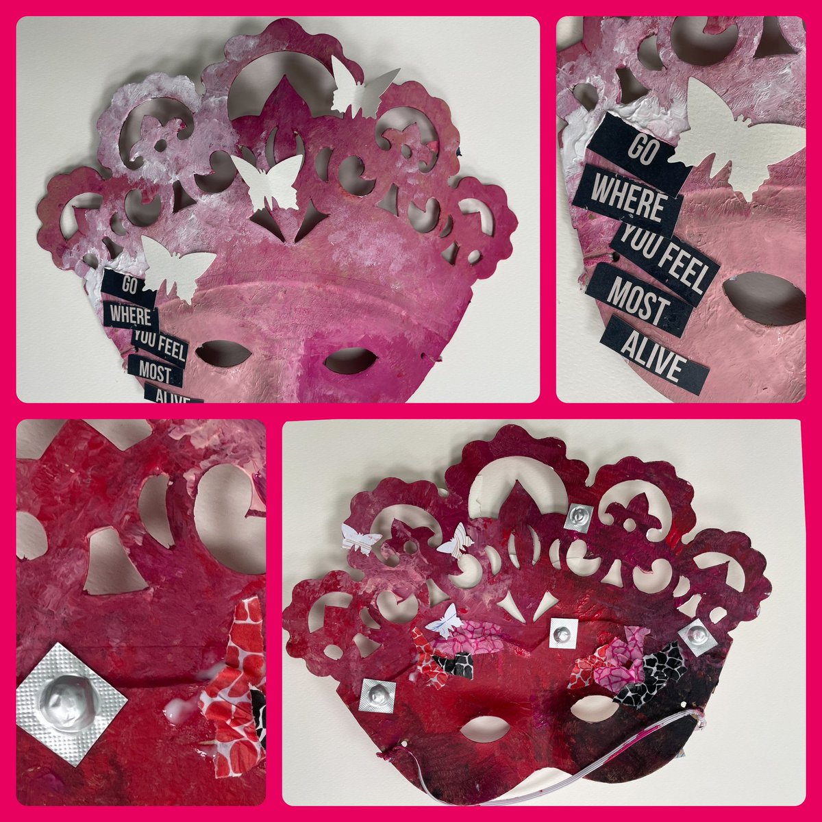 chavasart's tweet photo. This evening a room a workshop for young girls dealing with invisible disabilities.
We use masks to demonstrate how we feel and how the world sees us
#DisabilityAwareness #InvisibleDisability #ChronicCondition #DealingWithPain #SupportGroup #TherapeuticArt#Reflectiveart#mask https://t.co/ogo1fHgqwA