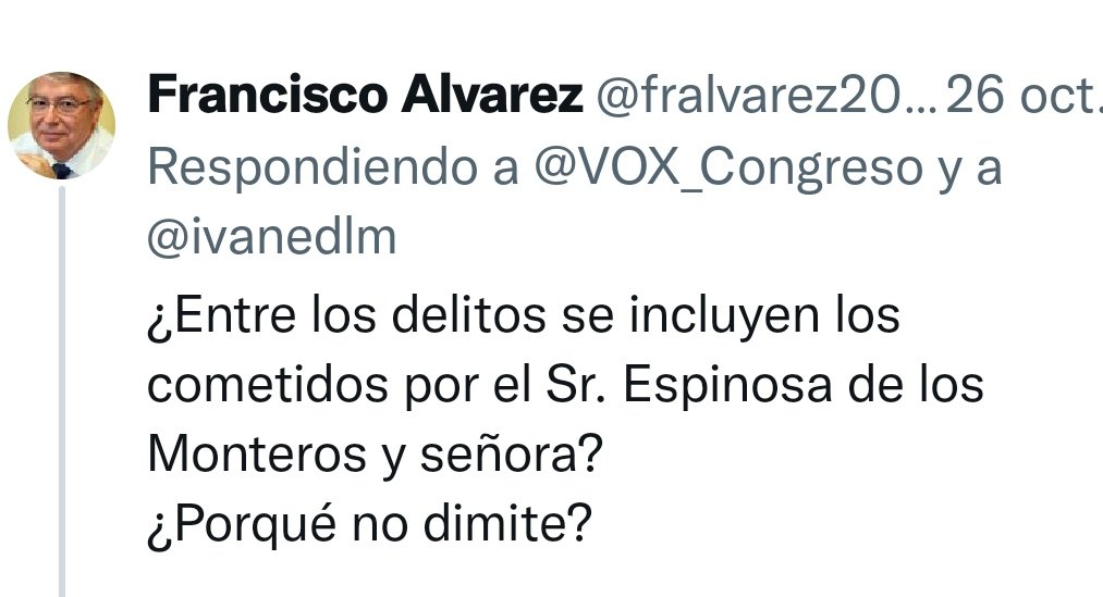 ProsperidadO's tweet photo. @fralvarez2014 @VOX_Congreso @ivanedlm Un doctor que escribe:
¿Porqué no dimite? 
Debió hacer el doctorado con Pedro Sánchez. https://t.co/2MpDcCl23Z
