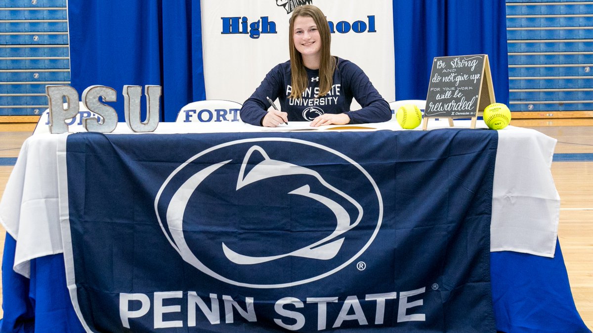 “Ever since I started playing, I imagined pitching on the big screen and being up there."

Fort Defiance senior Lilian Berry has officially signed her NLI to play softball at Penn State: dnronline.com/sports/high_sc…