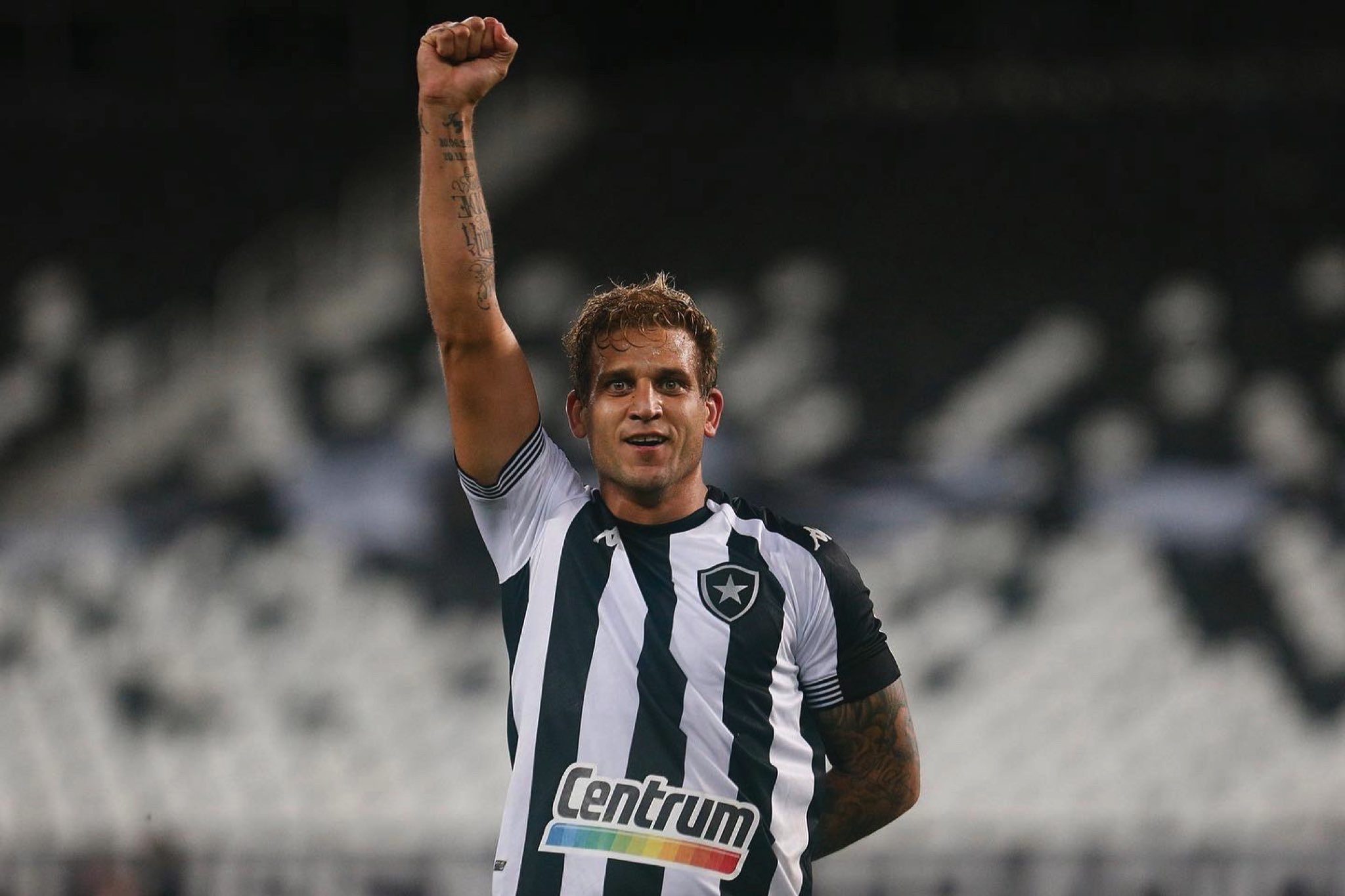 Rafael Moura foi o autor do gol do Botafogo na vitória contra a Ponte no 1° turno. Foto: Vítor Silva/ BFR