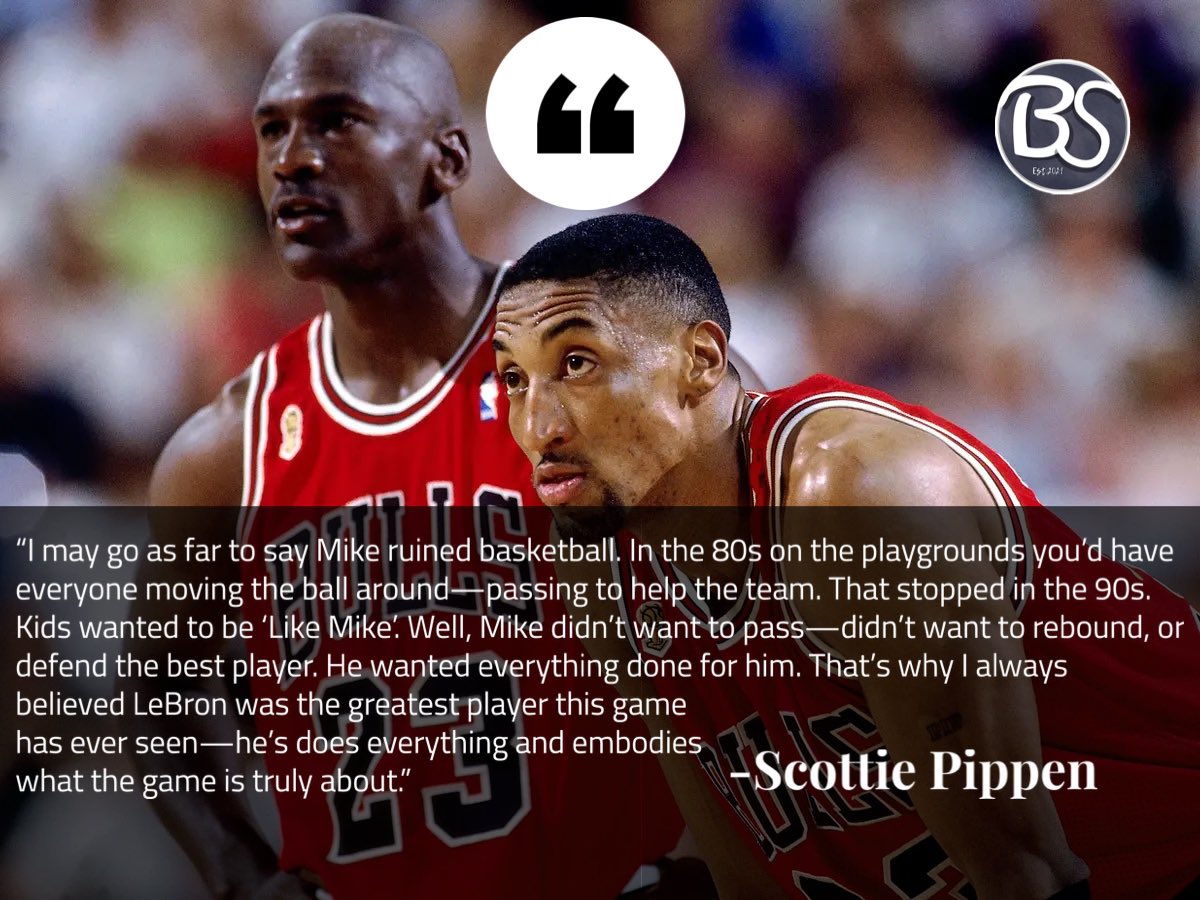 Scottie pippen lebron better than jordan clearance