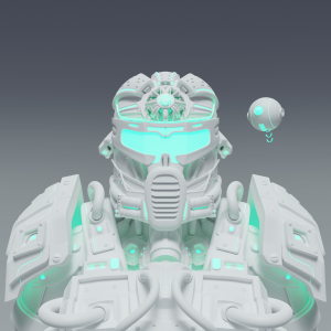 Varfras's tweet photo. RokGorak: L'armure de YuVah fut forgé à partir d'une technologie inconnu dans les profondeurs de Kaa V. Sur des générations nul ne put supporter l'armure et sa connexion avec l'IA "Eon". Depuis le jour ou RokGorak prit l'armure il est connu comme le "Trooper immaculé". #MyTrooper https://t.co/3wSOuQ4zbl