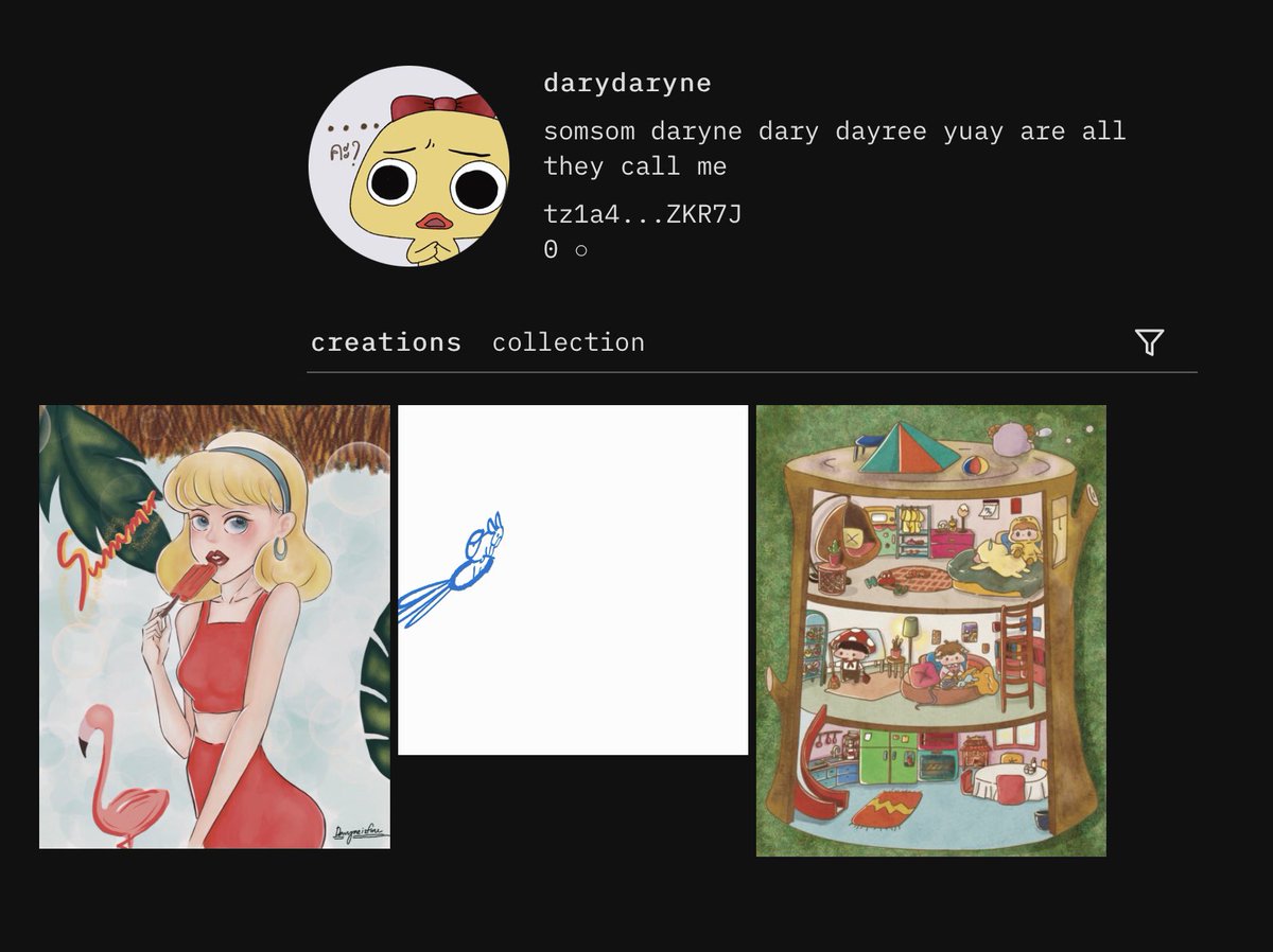 hicetnunc.xyz/darydaryne
 
งานใช้สติก็มี งานปั่นสติก็มา 
 
#henthai #hicetnunc 
 
Framhouse 1tez 
animated one only at 0.0085tez
Late sumer 0.05tez