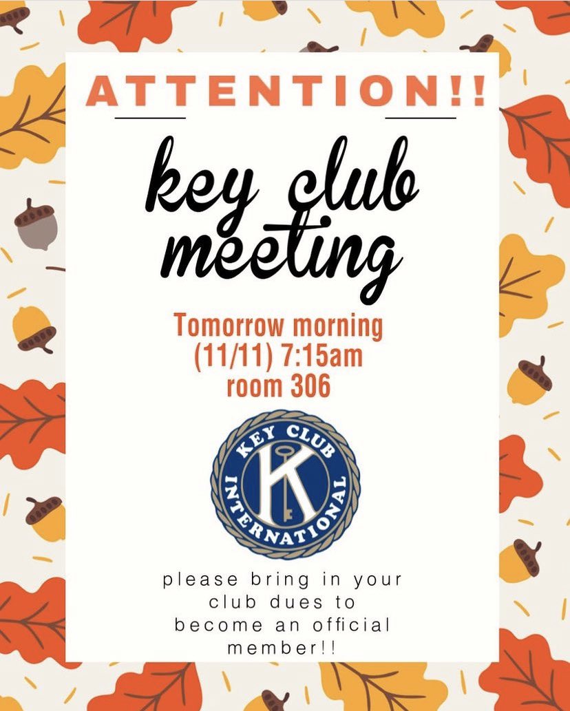 SHSKeyClub2's tweet photo. YOU KNOW WHAT TIME IT IS>> Key Club tomorrow, same time same place😎😎😈😈🎃🎃 https://t.co/kWPKHUys1j