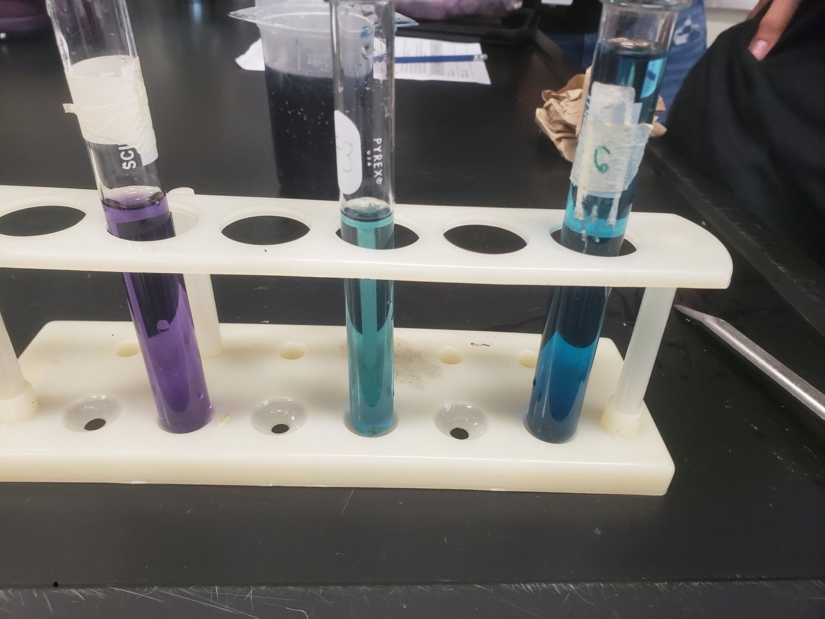 JFVandermeij's tweet photo. Today Ss reflected on how many labs we've done compared to the last year. Using butterfly pea tea to test Le Chateliers principle using the lab from @beyondbenign https://t.co/igOApFZtqP Works with black tea too but not as spectacular colours @OntScienceCtr https://t.co/Dai1Exa70Q