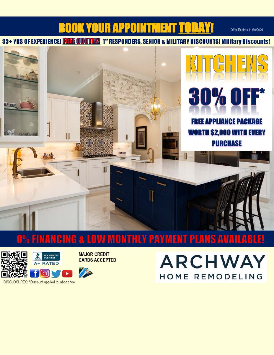 ACT NOW!
KITCHENS! Let's design yours!  Can't pass on this deal! 
#kitchendesign #kitchenremodel #kitchenremodeling #kitchencoupons #kitchenrenovation #kitchenrenovationideas #sale #coupon #coupons #freequotes #couponsavings #modernkitchen #modernkitchendesign #chicagoinstaller
