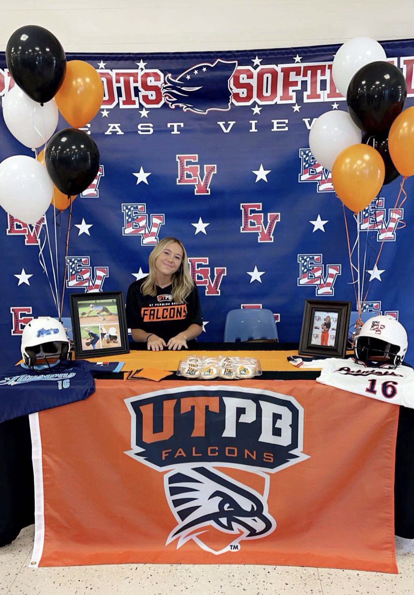 🚨Congratulations🚨 <a href="/kerisanfordTX/">Keri Sanford</a> for signing your 🥎 #NLI with @UTPBSoftball #NationalSigningDay #falconsup #leadtheway @JoeAleman10 <a href="/11ksanford/">Kyle Sanford</a> <a href="/EVHSSoftball/">East View High School Softball</a>