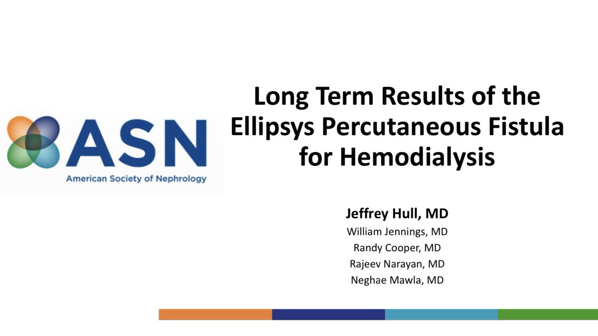 NMawlaMD's tweet photo. Summary of the 5yr data from the Ellipsys Pivotal Trial presented by Dr Hull at ASN Kidney Week. It’s eye opening to say the least. @ASNKidney @ASDINNews #Ellipsys #endoAVF #pAVF #kidneywk #nephtwitter https://t.co/cvNuBlSWst