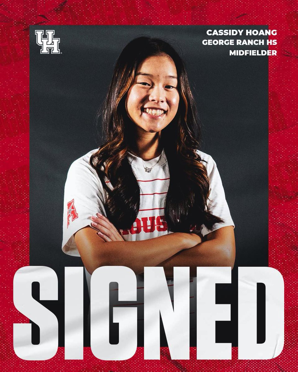Welcome to Houston, Cassidy!! ⚽️🐾

Midfielder from Sugar Land, Texas comes to Houston from George Ranch HS! 

❤️ <a href="/casshoang/">Cassidy Hoang</a> 

#HTownHustle | #GoCoogs