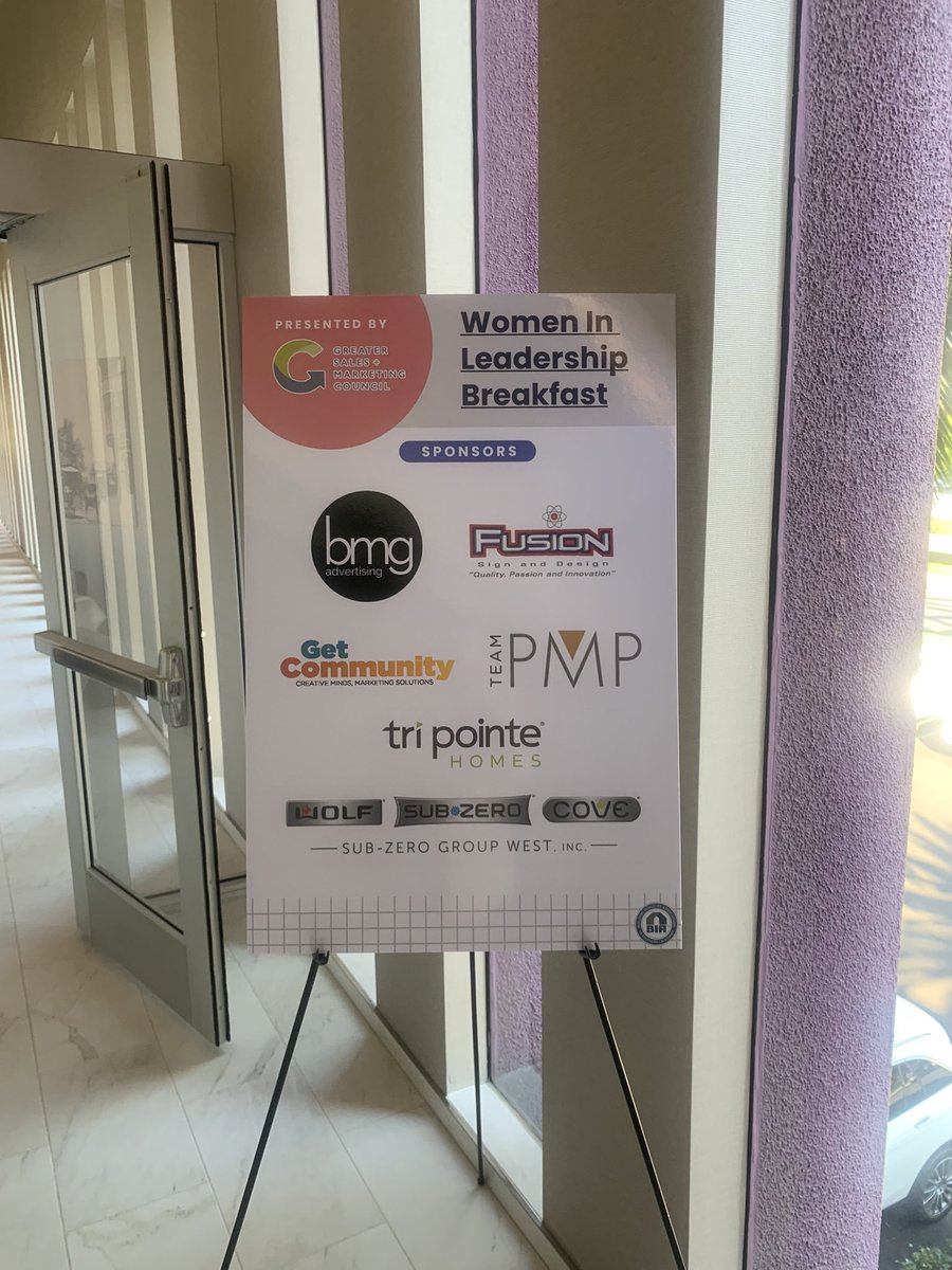 bmgadvertising's tweet photo. Proud to sponsor the Greater Sales and Marketing Council’s “Women in Leadership” breakfast. 

#homebuilder #marketing #pr https://t.co/6mDTk8BU91