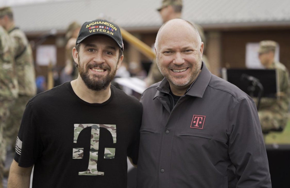 JonFreier's tweet photo. Celebrating our @TMobile Veterans in Overland Park, Kansas today was inspiring. A big thanks to everyone who came out to honor and recognize our Veterans! ❤️ https://t.co/zA8u9l9EkF