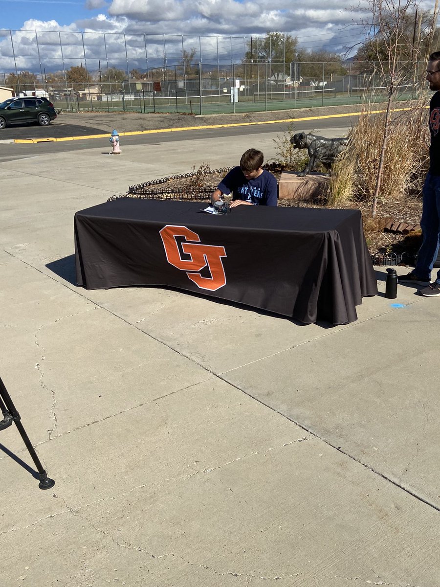 CoachWo19's tweet photo. So Proud of Drew. I know it’s a life long dream of his to play college baseball. Looking forward to watching Otero baseball for the next two years. Thanks to Coach Wold for giving him the opportunity. Go Rattlers! https://t.co/8RCWbAeB00