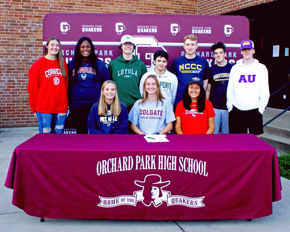 Ten OPHS senior student-athletes committed to collegiate sports and celebrated during an outdoor photo event this afternoon. Visit opschools.org to learn all the details! <a href="/op_athletics/">OP Athletics</a>