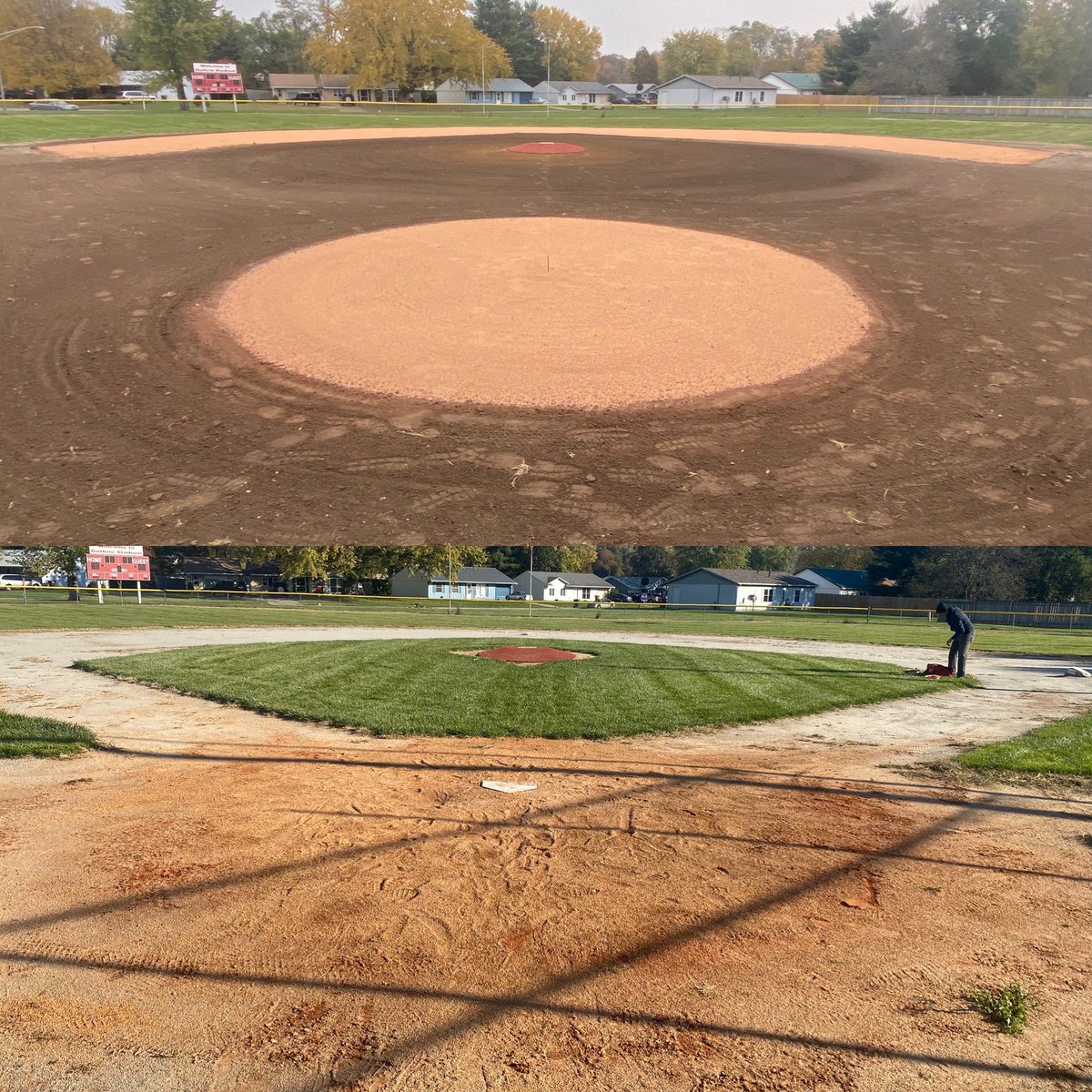 BlakeMarschand's tweet photo. Monticello Youth League. Tear off and a new @duraedge skin and plate. Sod to come. #marschandsafs https://t.co/BeUKHlDflY