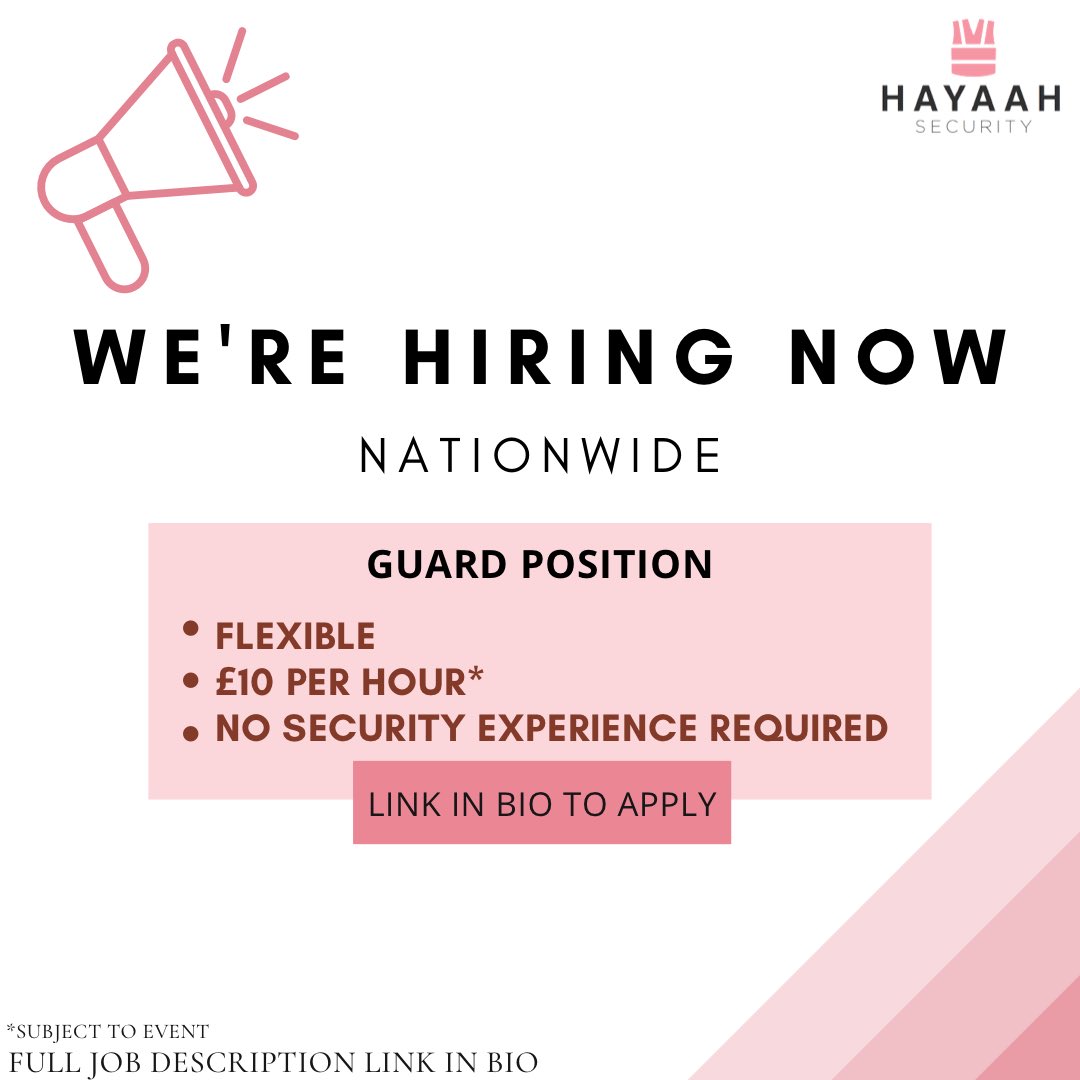 HayaahSEC's tweet photo. WE’RE HIRING NOW👏🏼

⏱Super Flexible 
💰Great Pay
🕌Good Deed
👥Open to males and females

What more could you want in a job?

Fill in the short application form now: https://t.co/D3H78zOBLK

*job description/requirements on form https://t.co/SpT3Hz1O79