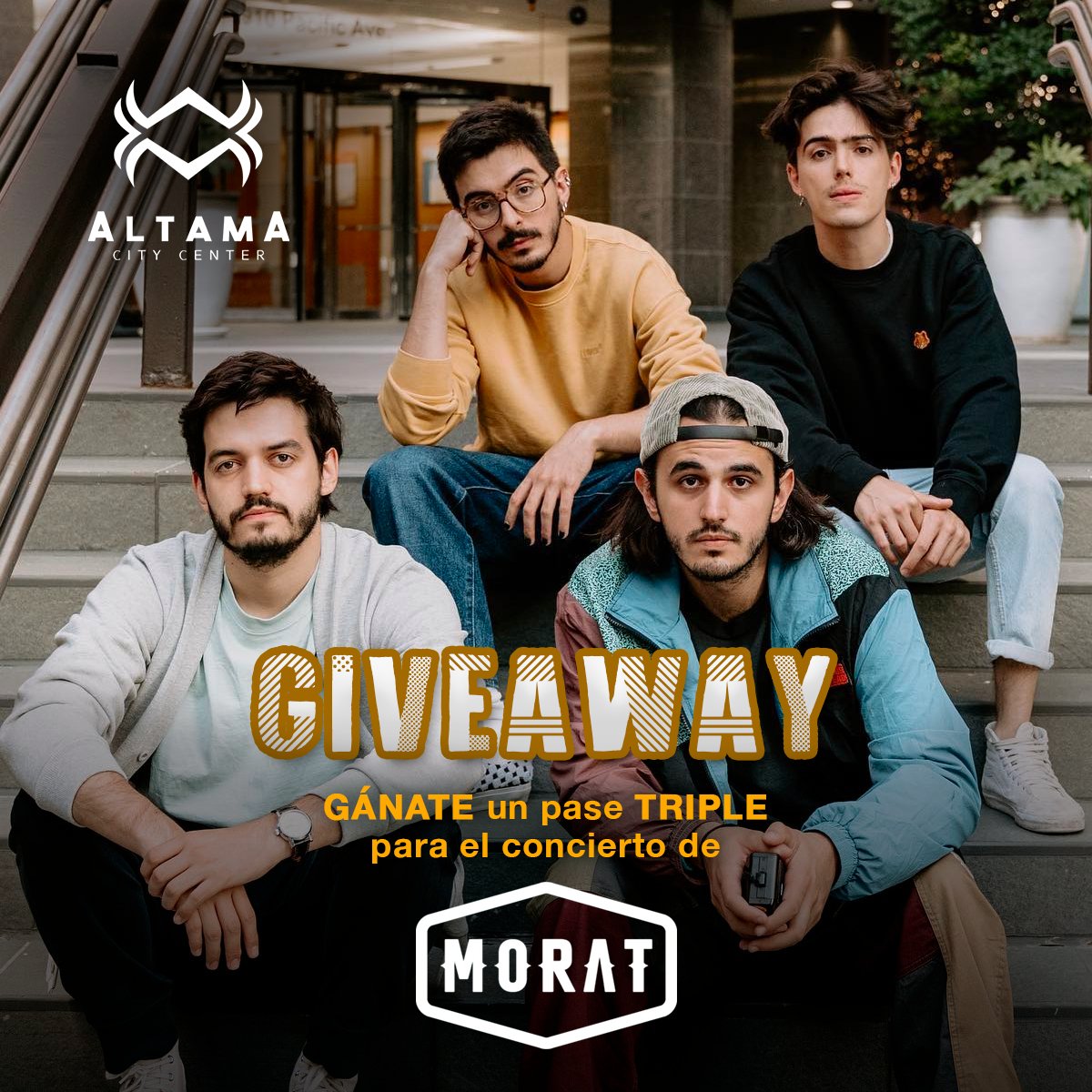 Gánate un pase triple para el concierto de #Morat en Tampico.😎
✔️Dale RT a este post 
✔️Dale me gusta
✔️ Danos follow
✔️Menciona a dos amig@s
Habrá solamente 1 ganador de forma aleatoria que se llevará 1 pase triple. Se anunciará el 16 de noviembre 2021 a la 1:00 pm. ¡Suerte!😉