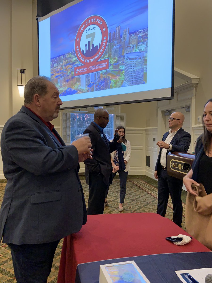 SMU Cox Caruth Institute is honored to support Veteran Entrepreneurship! Excited to hear tonight's pitches.  ⁦<a href="/ProfSmak/">prof dr simon mak</a>⁩ ⁦<a href="/CaruthEntrep/">Caruth Entrepreneurship</a>⁩