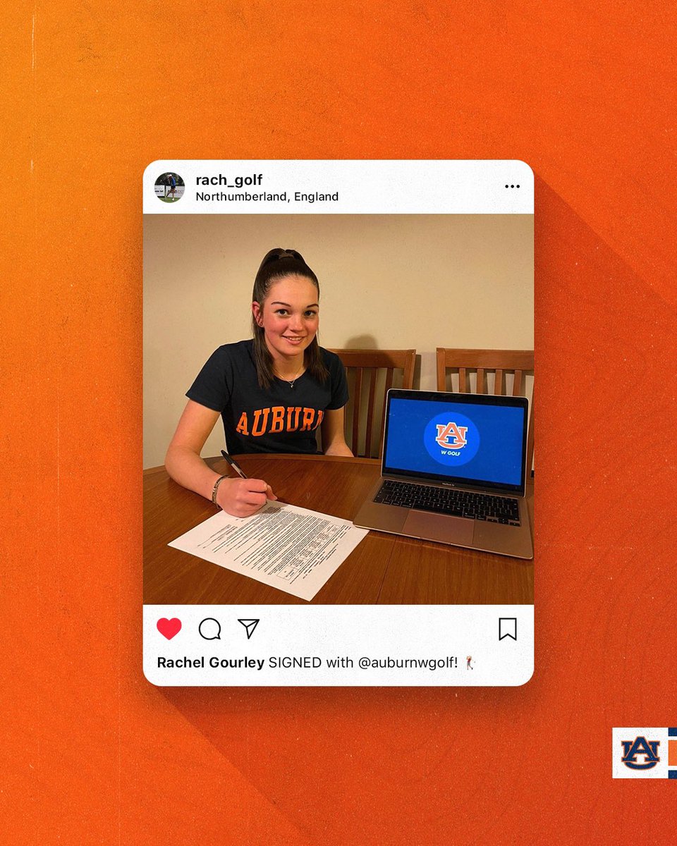 From across the pond ➡️

We’re wrapping up our 2022 class with @Rachgolf from England. Welcome to the Auburn Family, Rachel! 🔶🔷

#WarEagle