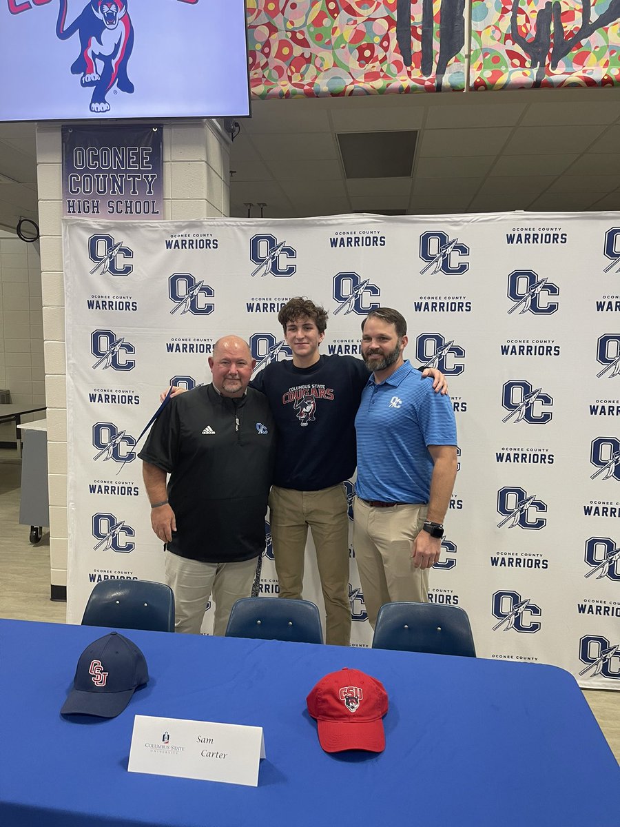 oconeebaseball's tweet photo. Today was the day!! Sam Carter is official!! All of OC is proud of you!! @OCHS_Athletics @jkeithcarter @SamCarter2022 https://t.co/vp3Y0oXDba