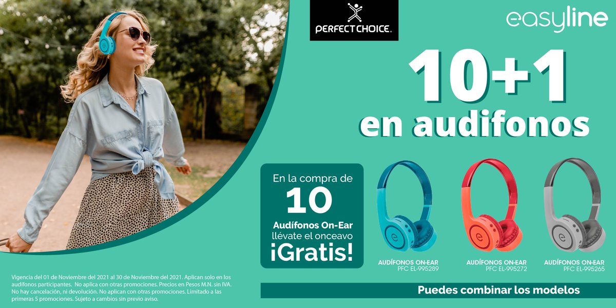 daisytekmx's tweet photo. Aprovecha el 10+1 en audífonos #easyline de @PerfectChoiceLA. Para más información consulta con tu ejecutivo. **Aplican restricciones.

https://t.co/KMjfuNPNHz
#daisytek #perfectchoice #Audífonos #easyline https://t.co/xXxWeXqr4U