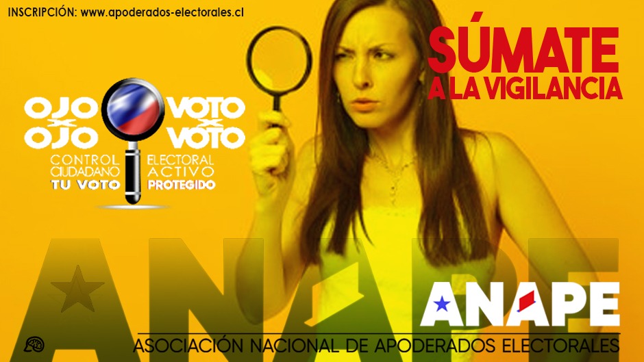 AsocNacApodElec's tweet image. Inscríbete en ANAPE apoderados-electorales.cl y únete a nuestra red para defender la PATRIA en estas elecciones!!
Te ofrecemos asesoría jurídica en caso de eventos ilícitos, capacitaciones y confidencialidad de tus datos. 
Mientras más seamos, mas ganamos!
Un ojo, un voto!