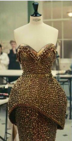 gold dress cruella Cruella Feathered Dress main image 0
